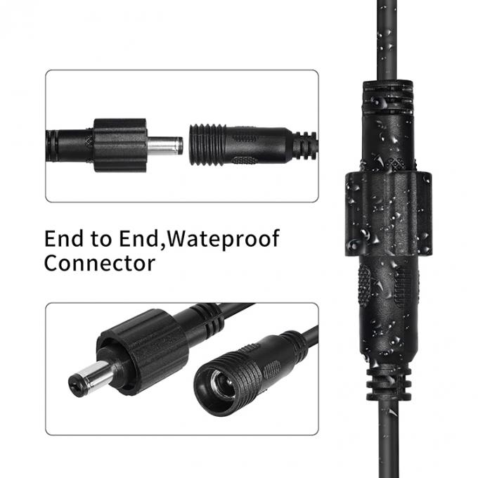 Αδιάβροχο ανδρικό σε θηλυκό DC Jack 5.5x2.1mm 5.5x2.5mm 3.5x1.35mm Καλώδιο επέκτασης ισχύος για φως LED 1