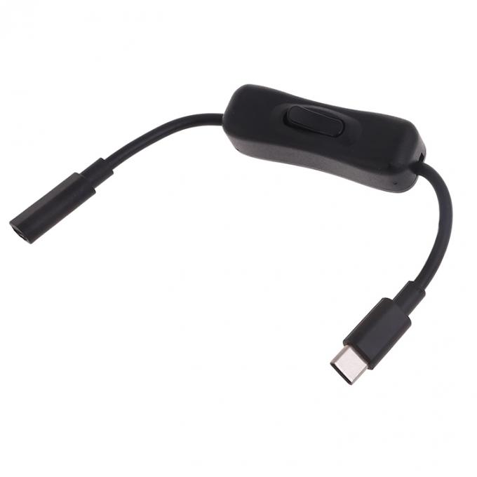 Άντρας προς γυναίκα USB τύπου C προς C Κλείστρο ενεργοποίησης και απενεργοποίησης Δικτύου επέκτασης φόρτισης δεδομένων για το τηλέφωνο λαμπτήρα LED Raspberry Pi 0