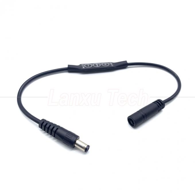 Άμεσο φως αρσενικό προς θηλυκό DC βαρέλι Jack 5.5x2.1mm 5.5x2.5mm 3.5x1.35mm Καλώδιο Dimmer για LED λάμπα Strip 1
