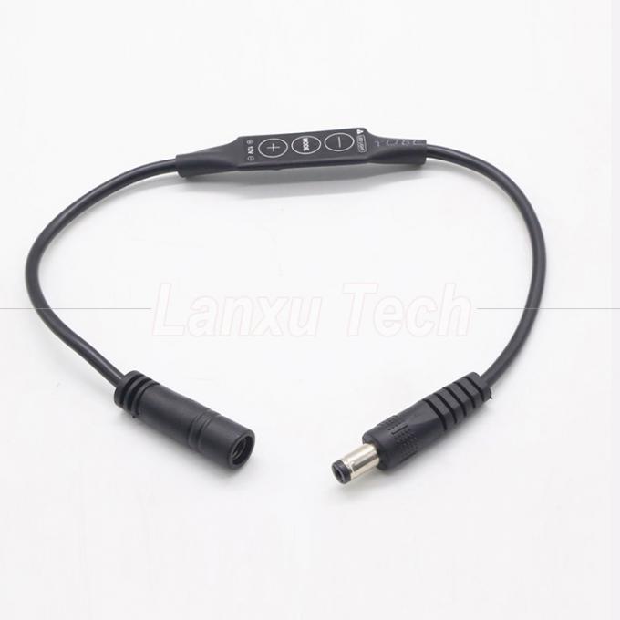 Άμεσο φως αρσενικό προς θηλυκό DC βαρέλι Jack 5.5x2.1mm 5.5x2.5mm 3.5x1.35mm Καλώδιο Dimmer για LED λάμπα Strip 4