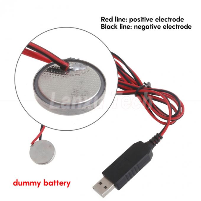 USB 5v έως 3v Εξόδου Εξάλειψη μπαταρίας CR2032 Αντικατάσταση καλωδίου φορτιστή 4