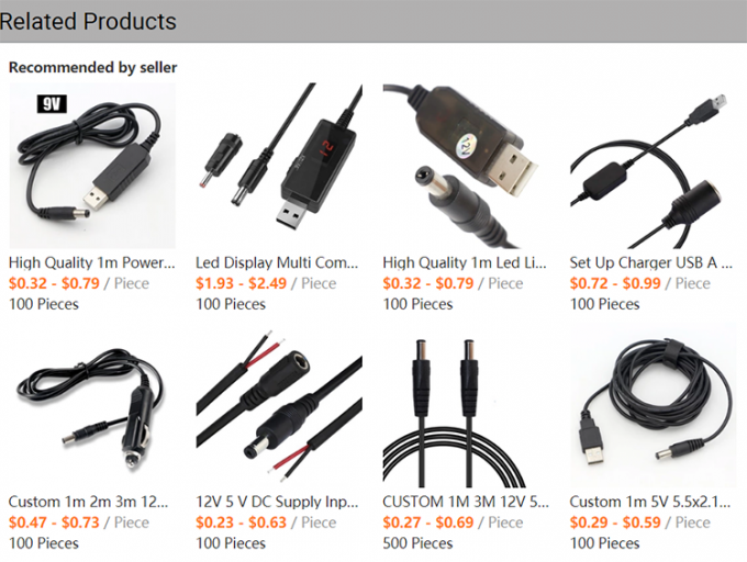 12V Led Strip Light Power on off Switch USB Connector to Open Wire Converter Καλώδιο φόρτισης 0