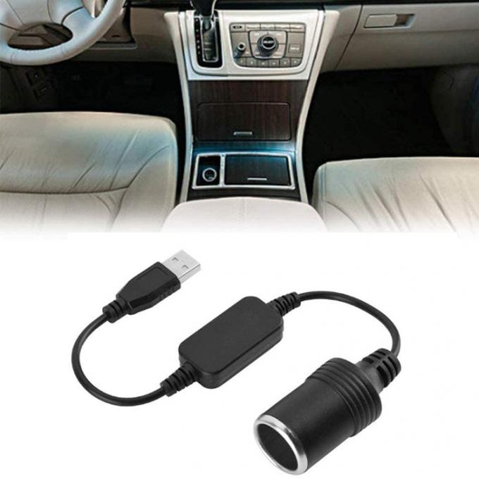 USB A αρσενικό σε 12v Συσκευή αναπτήρα τσιγάρων αυτοκινήτου Συσκευή θηλυκό καλώδιο μετατροπής ισχύος 5