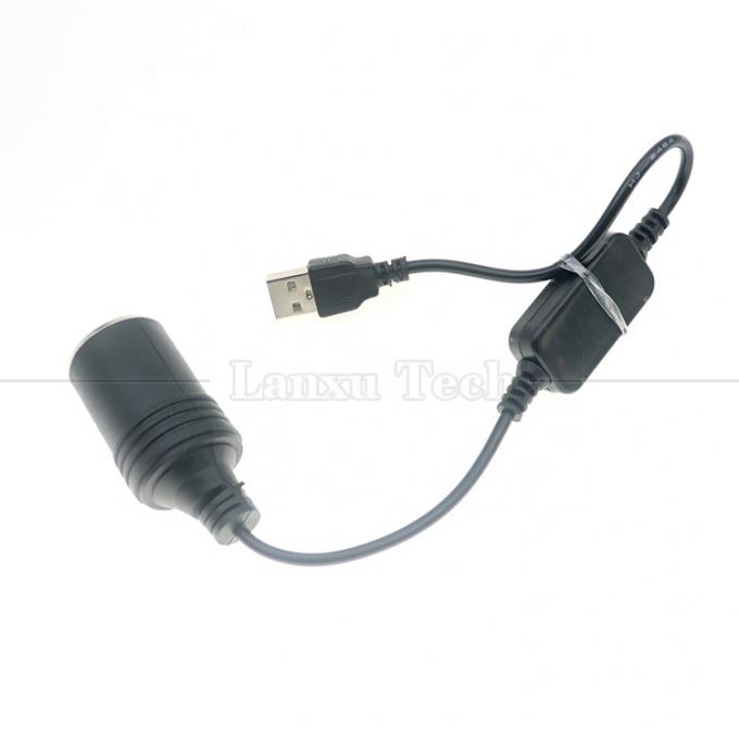 Εγκατάσταση φορτιστή USB A αρσενικό 5V έως 12V Συσκευή αυτοκινητοκινητοκινητήρα για αναπτήρα τσιγάρων Συσκευή θηλυκό καλώδιο μετατροπής 5