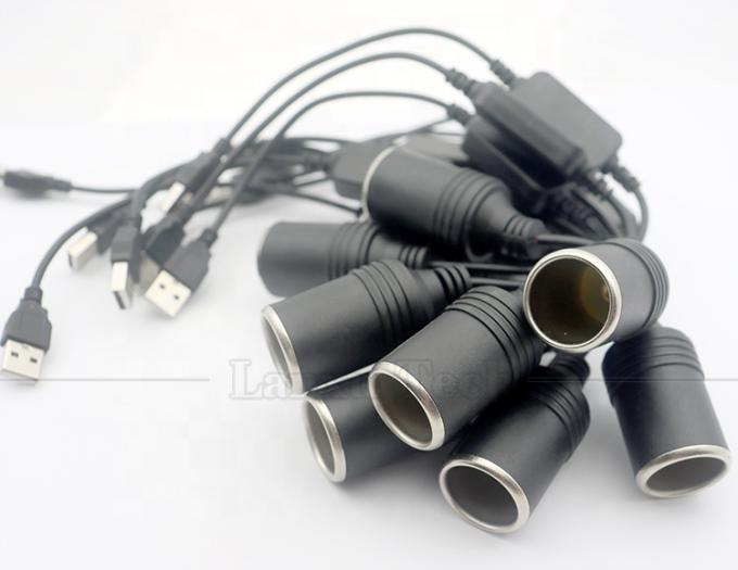 Εγκατάσταση φορτιστή USB A αρσενικό 5V έως 12V Συσκευή αυτοκινητοκινητοκινητήρα για αναπτήρα τσιγάρων Συσκευή θηλυκό καλώδιο μετατροπής 6