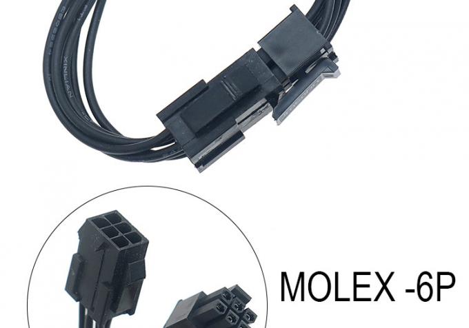 Προσαρμοσμένο αρσενικό σε θηλυκό 4 6 8 Pin Molex Micro Fit 3.0 Connector Harness Cable 2