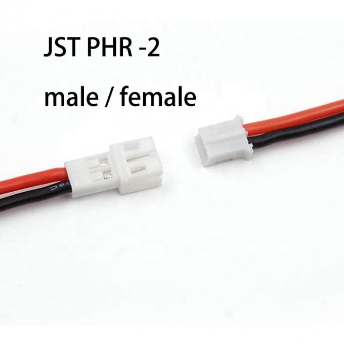Άντρας Γυναίκα 2 καρφίτσες JST PH 2.0 Pitch 2.0mm Connector Wire Harness Cable 3