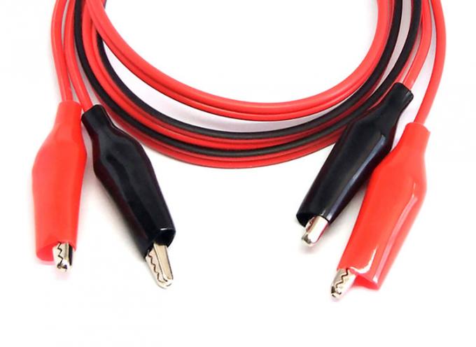 12v διπλό άκρο μαύρο κόκκινο ηλεκτρική δοκιμή οδηγεί Jumper Wire Αλιγάτορα κροκόδειλος Clips καλώδιο 7