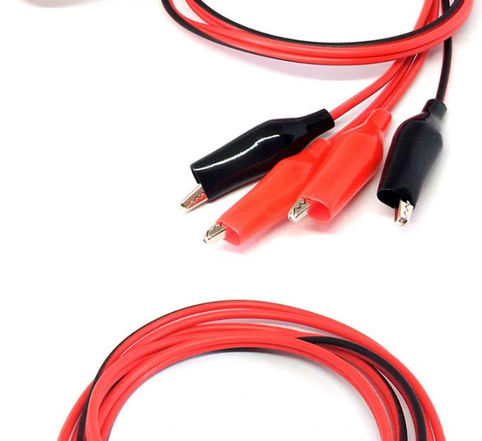 12v διπλό άκρο μαύρο κόκκινο ηλεκτρική δοκιμή οδηγεί Jumper Wire Αλιγάτορα κροκόδειλος Clips καλώδιο 6