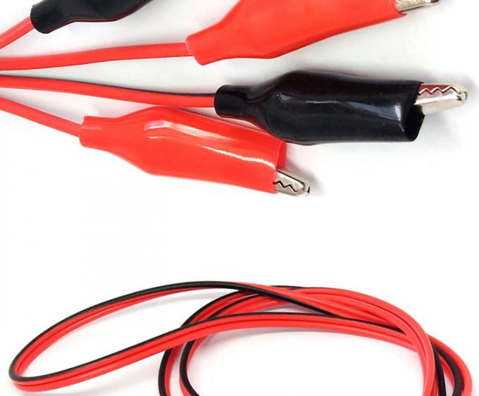 12v διπλό άκρο μαύρο κόκκινο ηλεκτρική δοκιμή οδηγεί Jumper Wire Αλιγάτορα κροκόδειλος Clips καλώδιο 5