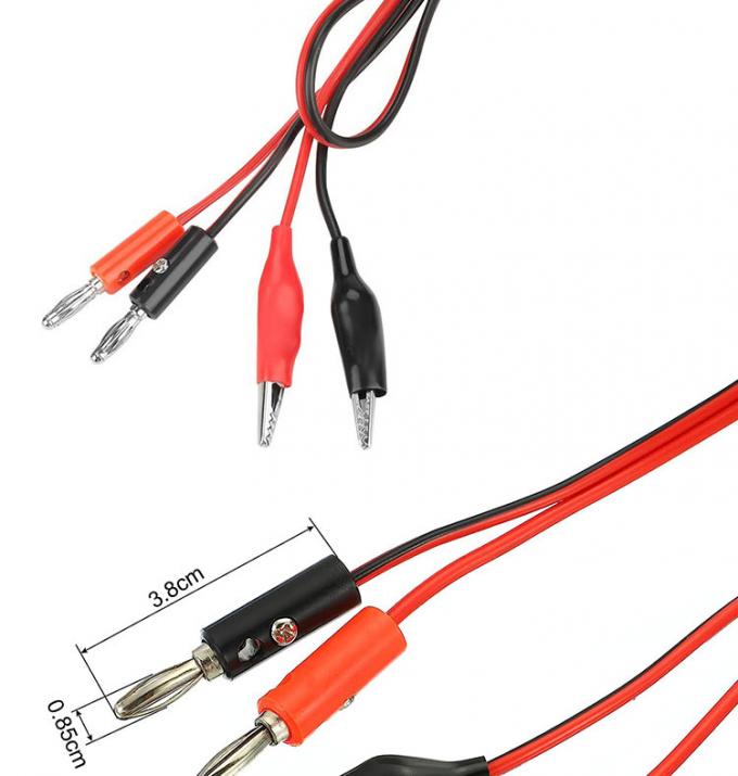 Κλιπ κροκοδείλου αλιγάτορα για μπανάνα Plug δοκιμή καλώδιο μολύβδου σύρμα για κυκλώματα πολυμέτρων 1