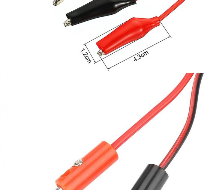 Κλιπ κροκοδείλου αλιγάτορα για μπανάνα Plug δοκιμή καλώδιο μολύβδου σύρμα για κυκλώματα πολυμέτρων 2