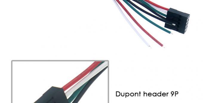 Καλώδιο καλωδίωσης καλωδίωσης σύνδεσης Dupont με 2,54 mm Pitch 9 3