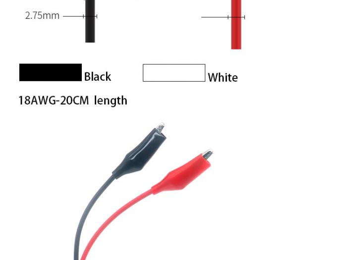 12V Κόκκινο Μαύρο Αλιγάτορα Κλιπ καλώδιο μπαταρίας 3