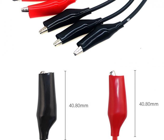 12V Κόκκινο Μαύρο Αλιγάτορα Κλιπ καλώδιο μπαταρίας 2