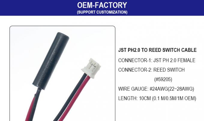 Προσαρμοσμένο OEM JST PH 2.0 SH ZH XH MX σε μαγνητικό καλώδιο συστοιχιών αισθητήρα 0