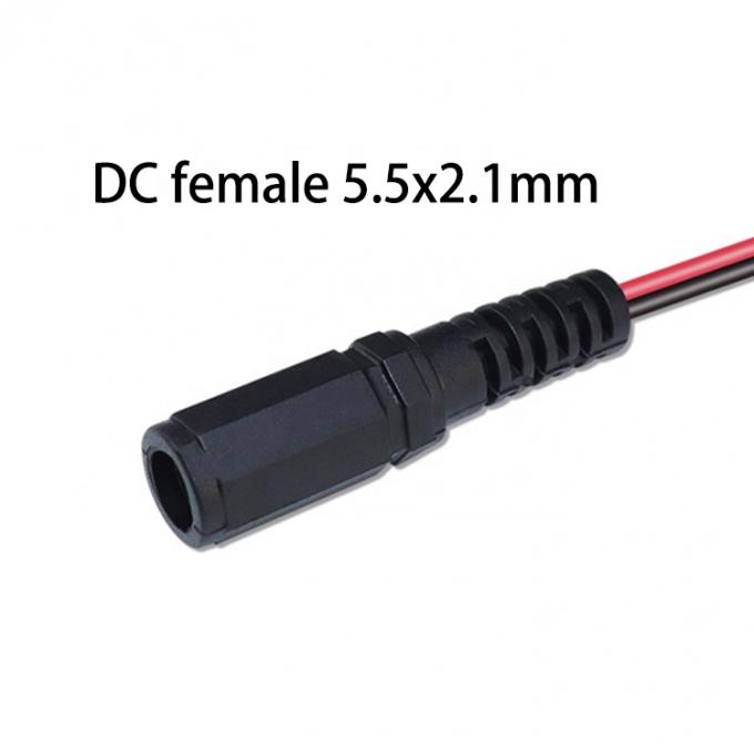12V DC 5.5x2.1mm Γυναικεία πηγή βαρέλις για κλιπ αλιγάτορα Συνδέσεις καλωδίων ρεύματος για κάμερα ασφαλείας CCTV 2