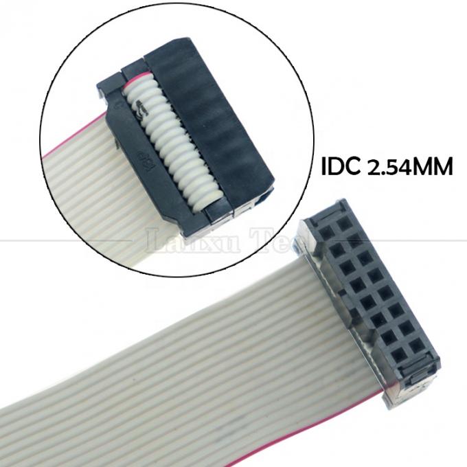 Γυναίκα σε γυναίκα 16 PIN 1,27mm Pitch IDC 2,54mm Connector GPIO Grey Flat Ribbon Wire Cable για σκληρούς δίσκους CD Raspberry Pi 1