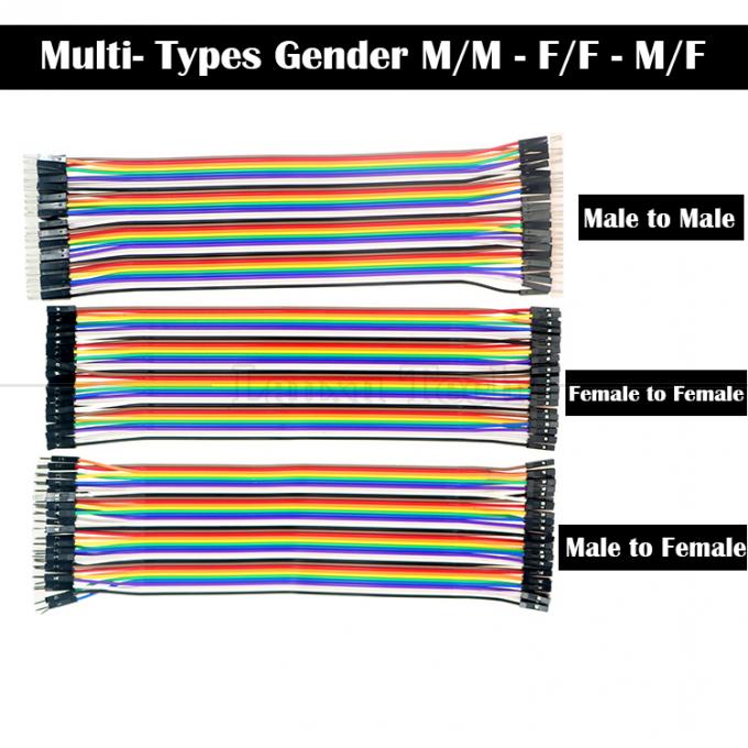 10cm 20cm 30cm Γυναίκα προς Γυναίκα Άντρας προς Άντρας 40 Pin Dupont Connector Breadboard GPIO Jumper Wires για το Arduino Raspberry Pi 5