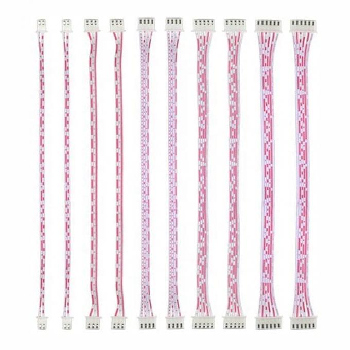 Προσαρμοσμένο 2 3 4 5 6 7 8 Pin JST XH 2.54mm Pitch Connector Flat Ribbon Cable 1