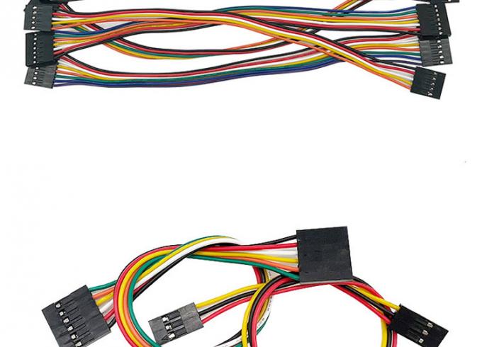 2p 3p 4p 5p 6p 7p 8p 9p 10p Γυναίκα προς γυναίκα 2.54mm Dupont Connector Ribbon Jumper Wire 4