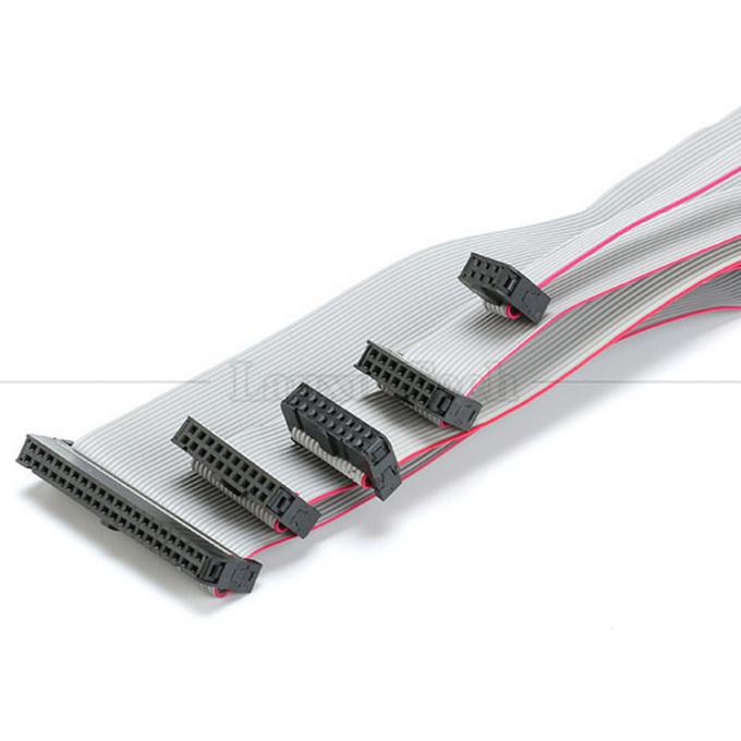 IDC 2.54mm Connector 8 10 12 14 16 18 20 30 40 50 60 PIN 1.27mm Pitch Grey Flat Ribbon Καλώδιο 8