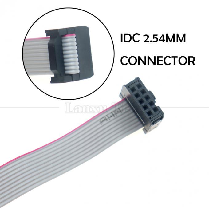 Γυναίκα προς Γυναίκα 10 PIN 1.27mm Pitch IDC 2.54mm Connector GPIO Grey Flat Ribbon Wire Cable για σκληρούς δίσκους CD Raspberry Pi 1