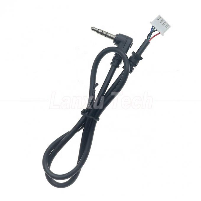 Προσαρμογή OEM 90 μοίρες γωνία 4 πόλοι 3.5mm TRRS Audio Stereo Jack για JST XH PH SH VH MX καλώδιο συνδέσμου 1