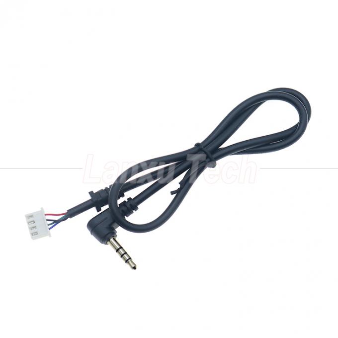 Προσαρμογή OEM 90 μοίρες γωνία 4 πόλοι 3.5mm TRRS Audio Stereo Jack για JST XH PH SH VH MX καλώδιο συνδέσμου 3