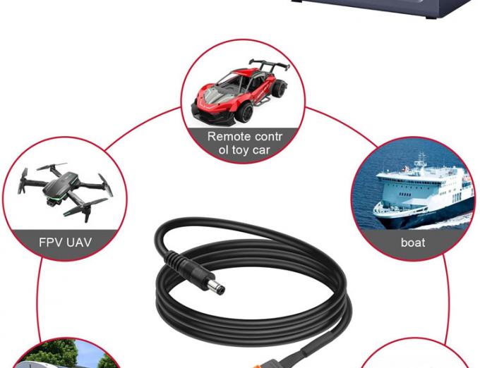 DC 5.5x2.1mm 5.5x2.5mm Plug Male Barrel Jack σε XT60 μπαταρία σύνδεσης καλώδιο καλωδίου για ηλιακό πάνελ FPV 7