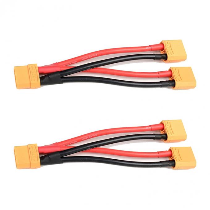 14AWG XT60 1 Διάταξη καλωδίου διαχωρισμού Y από θηλυκό σε αρσενικό για μπαταρία RC Lipo 4