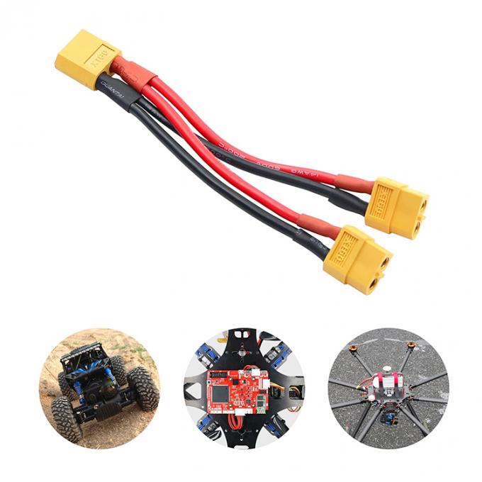 14AWG XT60 1 αρσενικό σε 2 θηλυκό Y splitter καλώδιο επέκτασης για μπαταρία RC Lipo 5