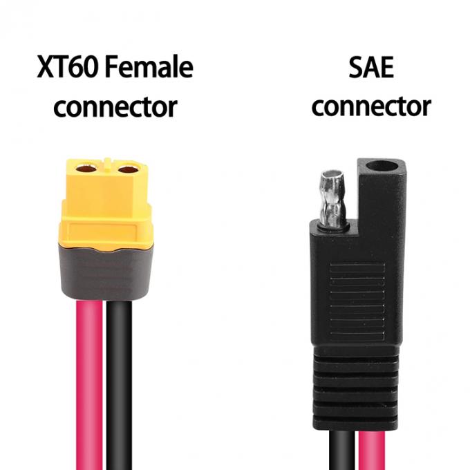 12AWG SAE έως XT60 Δικτυακό καλώδιο επέκτασης προσαρμοστή συνδετήρα για ηλιακό σταθμό παραγωγής ηλεκτρικής ενέργειας 2