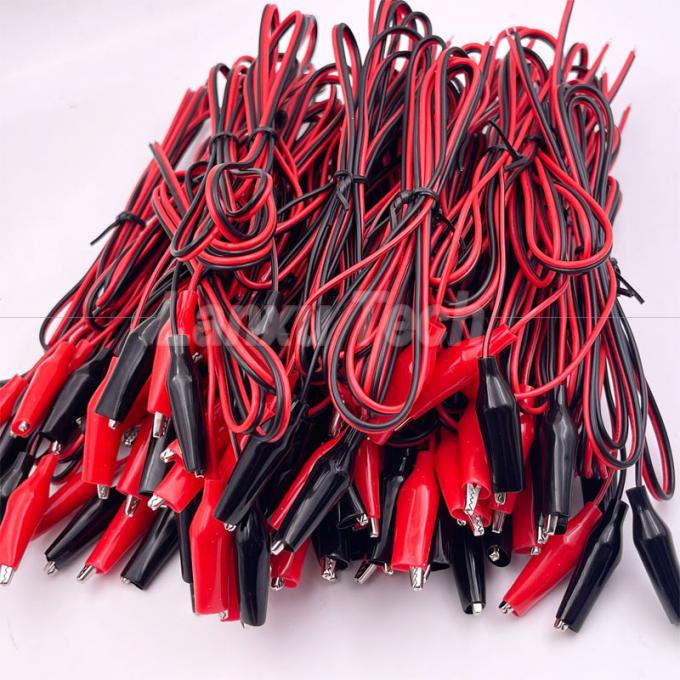 12v Μαύρο Κόκκινο Ηλεκτρικό Δοκιμή οδηγεί Jumper Wire Αλιγάτορα Αλιγάτορα Clips καλώδιο 5