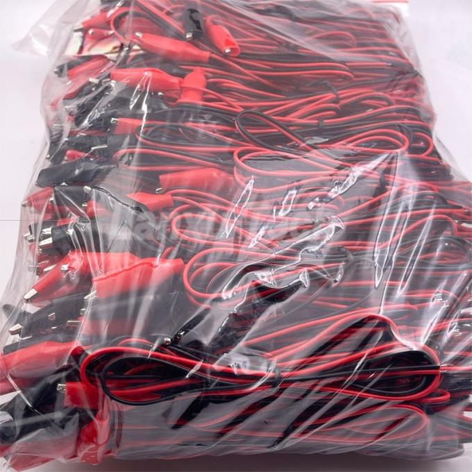 12v Μαύρο Κόκκινο Ηλεκτρικό Δοκιμή οδηγεί Jumper Wire Αλιγάτορα Αλιγάτορα Clips καλώδιο 6