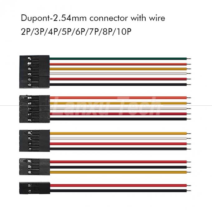 10cm 20cm 30cm 50cm 2 Pin 3 4 5 6 8 10 Pin Dupont 2.54mm Σύνδεσμος καλωδίου Jumper Wire Harness 0