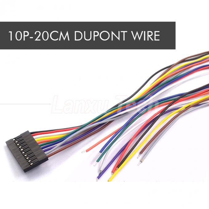 10cm 20cm 30cm 50cm 2 Pin 3 4 5 6 8 10 Pin Dupont 2.54mm Σύνδεσμος καλωδίου Jumper Wire Harness 8