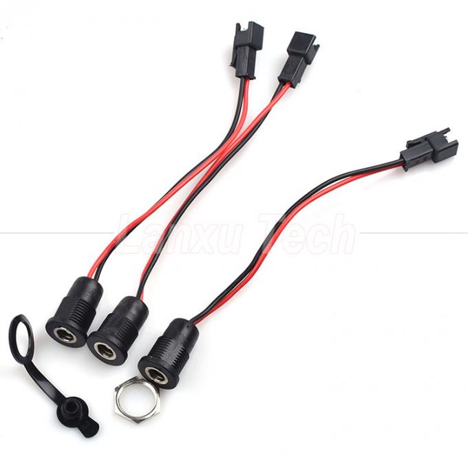 DC 022 5.5x2.1mm 5.5x2.5mm Γυναικεία πρίζα πριονισμένη στο JST SM 2 Pin Connector Cable 4