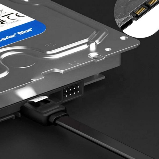 Υψηλής ταχύτητας 6Gbps κλειδαριά κλειδαριά δεξιά γωνία Sata III 3.0 καλώδιο επέκτασης ισχύος για σκληρό δίσκο 3