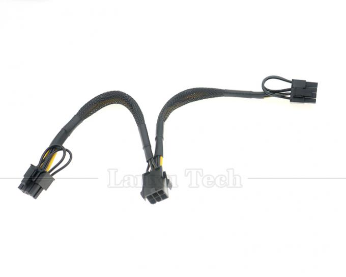 18AWG Pure Cooper Y Splitter 6 Pin σε διπλό 8 Pin 6+2 PCI Express Power Adapter επέκταση καλώδιο PCIe για GPU 7