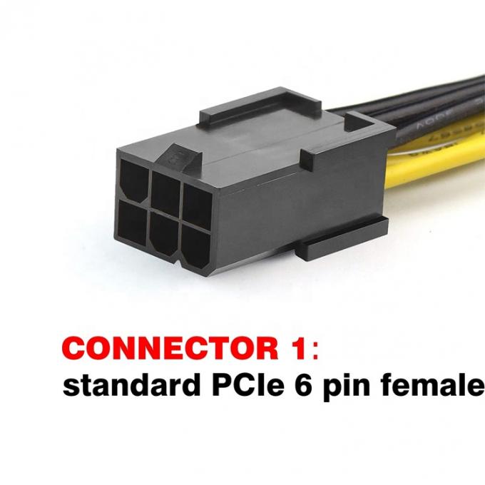 PCI-E 6 πιν προς 6 πιν αρσενικό προς θηλυκό GPU ATX Βίντεο κάρτα γραφικών PCIE PCI Express καλώδιο τροφοδοσίας 2
