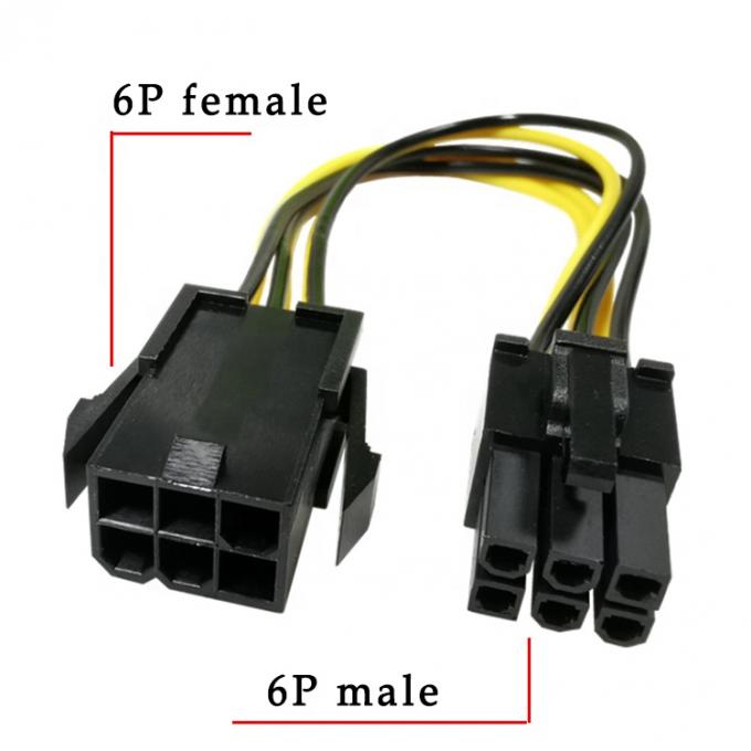 PCI-E 6 πιν προς 6 πιν αρσενικό προς θηλυκό GPU ATX Βίντεο κάρτα γραφικών PCIE PCI Express καλώδιο τροφοδοσίας 3