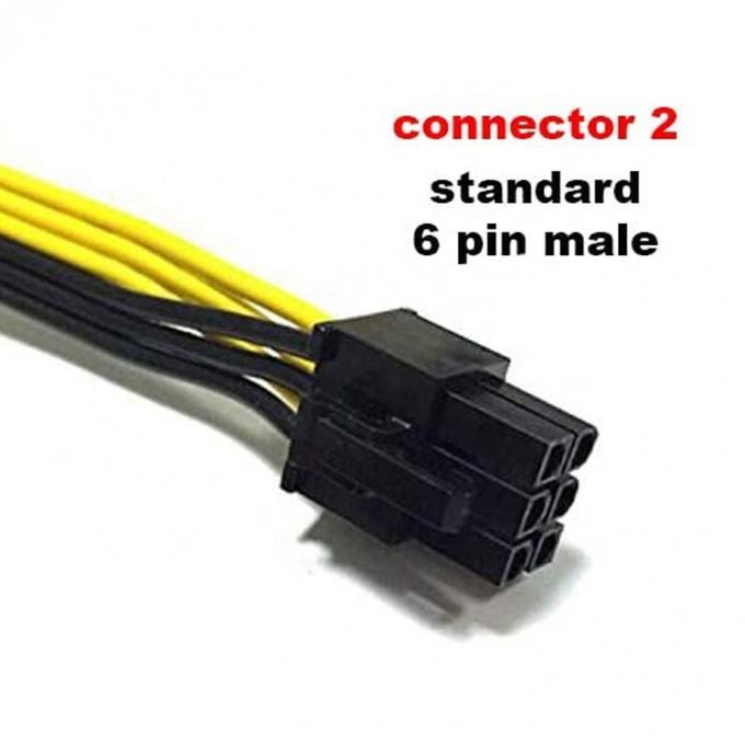PCI-E 6 πιν προς 6 πιν αρσενικό προς θηλυκό GPU ATX Βίντεο κάρτα γραφικών PCIE PCI Express καλώδιο τροφοδοσίας 1