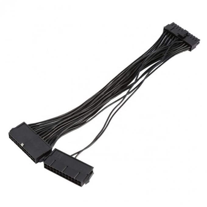 PSU 24 PIN θηλυκό σε διπλό 20 4 24 PIN αρσενικό ATX εξορυκτικής μητρικής πλακέτας καλώδιο επέκτασης 2