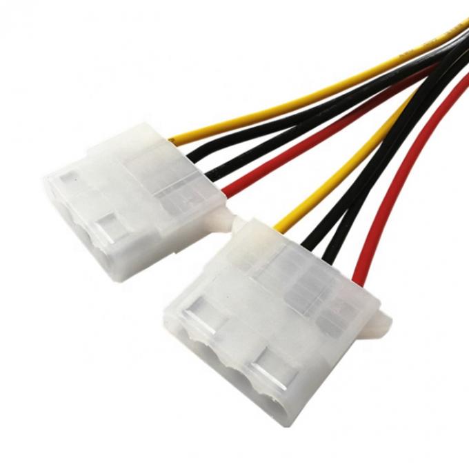 Sata 15 Pin αρσενικό σε διπλό Molex 4 Pin Lp4 IDE θηλυκό σκληρό δίσκο ισχύος Y προσαρμογέα καλώδιο μετατροπέα για HDD SSD 3