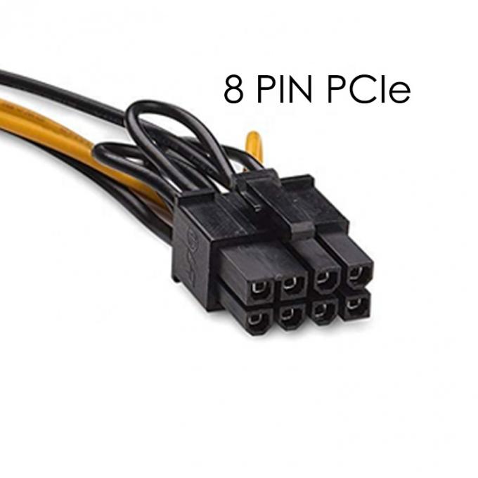 Χωρισμός 8 Pin PCIe Express αρσενικό σε διπλό 15 pin Sata Power Adapter ATX καλώδιο 2