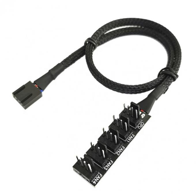 1 έως 5 τρόποι 4 Pin Splitter PWM PC Fan Hub Καλώδιο παροχής ρεύματος για ATX Υποθήκη υπολογιστή 4 Pin και 3 Pin ψυκτικοί ανεμιστήρες 5