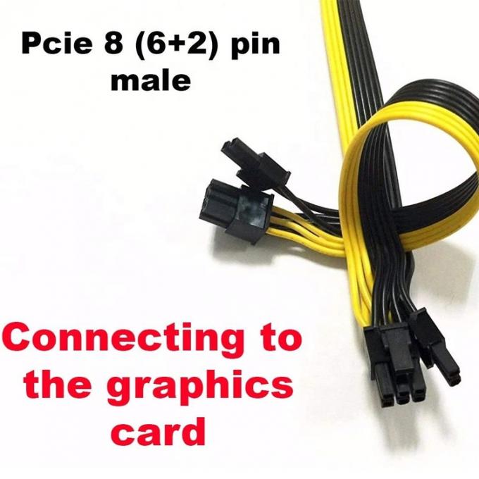 PCIe 8 Pin αρσενικό σε διπλό 8 Pin αρσενικό PCI Express γραφικά κάρτα βίντεο GPU Splitter Power Adapter καλώδιο 2
