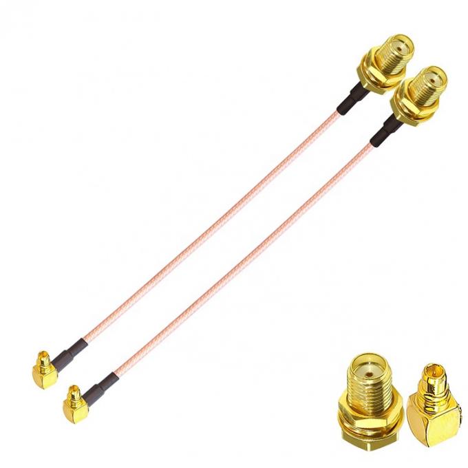 RG316 MMCX Angle Male to RP SMA Female Antenna RF Coaxial Cable Ηλεκτρονική ακτινοβολία 0