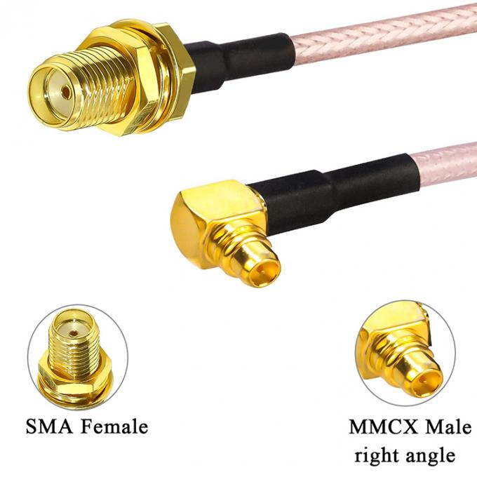 RG316 MMCX Angle Male to RP SMA Female Antenna RF Coaxial Cable Ηλεκτρονική ακτινοβολία 1